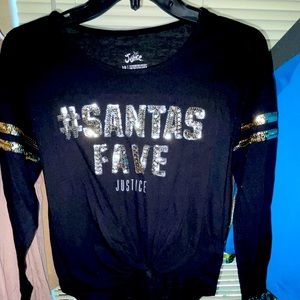 Justice sequins shirt size 10